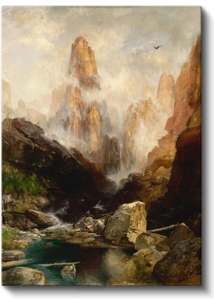 Thomas Moran - Mist Vadisi Kanvas Tablo fiyatları