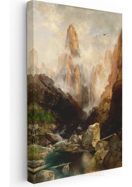 Thomas Moran - Mist Vadisi Kanvas Tablo modelleri