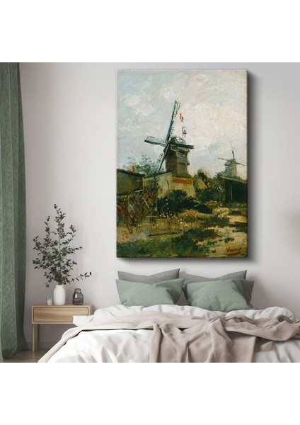 Vincent Van Gogh - Montmartre'deki Yel Değirmenleri Kanvas Tablo