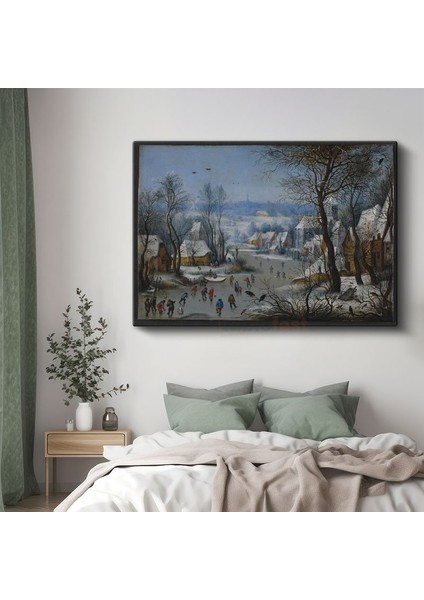 Pieter Bruegel - Kış Manzarası Kanvas Tablo