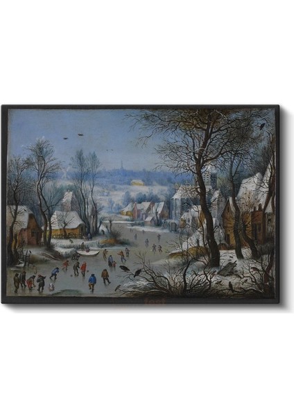 Pieter Bruegel - Kış Manzarası Kanvas Tablo fiyatları