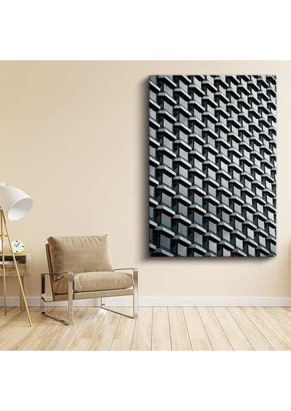 Modern Mimari - Geometrik Cephe Kanvas Tablo
