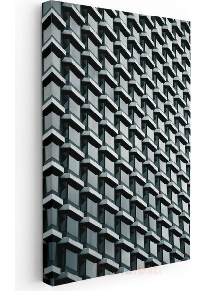 Modern Mimari - Geometrik Cephe Kanvas Tablo modelleri