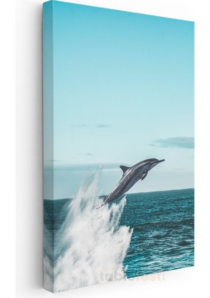 Sıçrayan Yunus - Dalgalardan Yükselen Özgür Ruh Kanvas Tablo modelleri