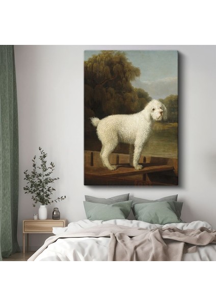 George Stubbs - Beyaz Köpek Portresi Kanvas Tablo