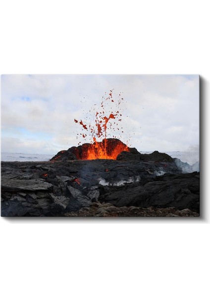 Volkan Patlaması - Ateş Püsküren Doğa Harikası Kanvas Tablo fiyatları