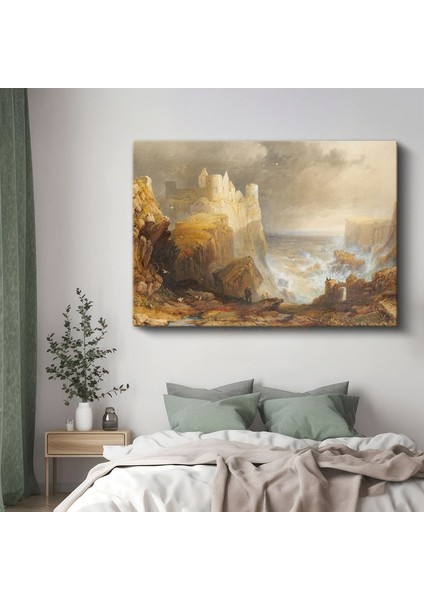 J.m.w. Turner - Deniz Kıyısında Kale Kanvas Tablo