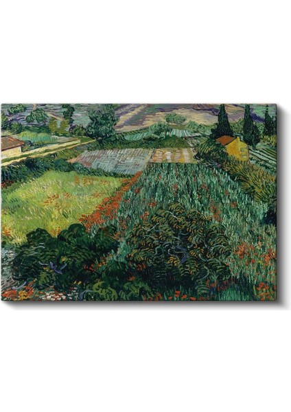 Vincent Van Gogh - Haşhaşlı Tarla Manzarası Kanvas Tablo fiyatları