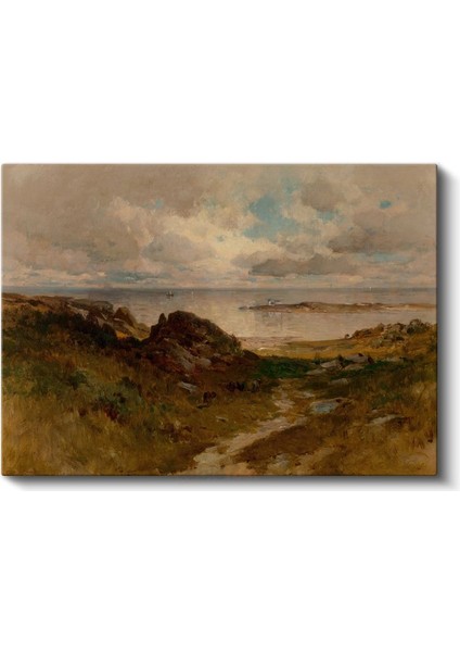 William Trost Richards - Kıyı Manzarası Kanvas Tablo fiyatları