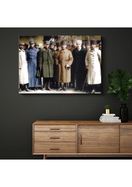 Atatürk ve Silah Arkadaşları - Milli Mücadele Kanvas Tablo
