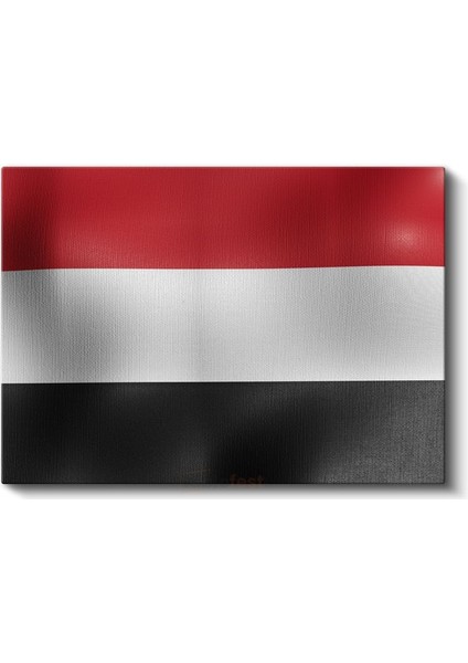 Yemen Bayrağı - Dalgalı Görünüm Kanvas Tablo fiyatları