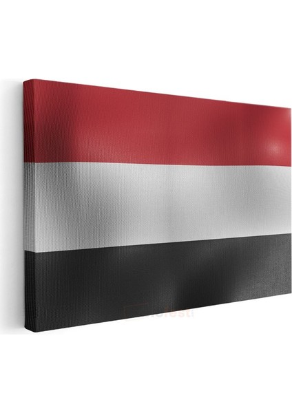 Yemen Bayrağı - Dalgalı Görünüm Kanvas Tablo modelleri