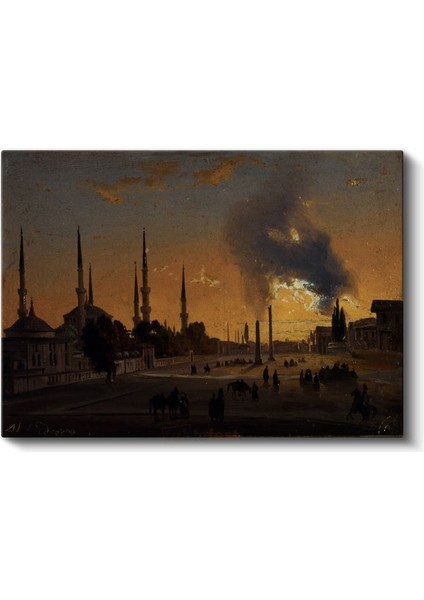 Ivan Aivazovsky - Istanbul Gün Batımı Kanvas Tablo fiyatları