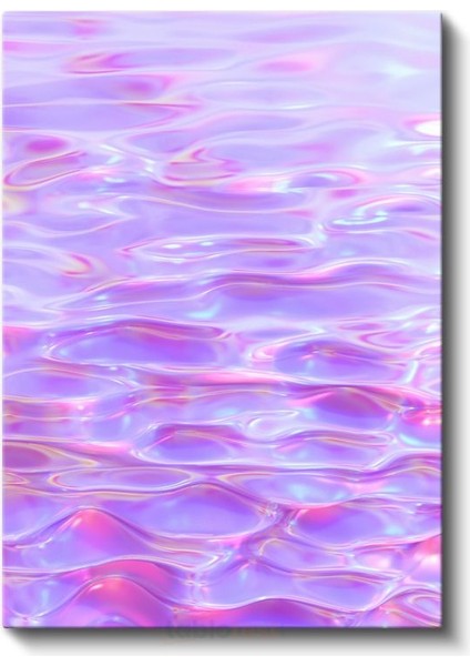Mor Okyanus - Holografik Su Yüzeyi Kanvas Tablo fiyatları