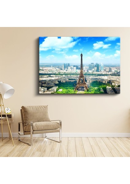 Paris Manzarası - Eyfel Kulesi Panoraması Kanvas Tablo