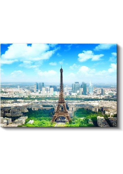 Paris Manzarası - Eyfel Kulesi Panoraması Kanvas Tablo fiyatları