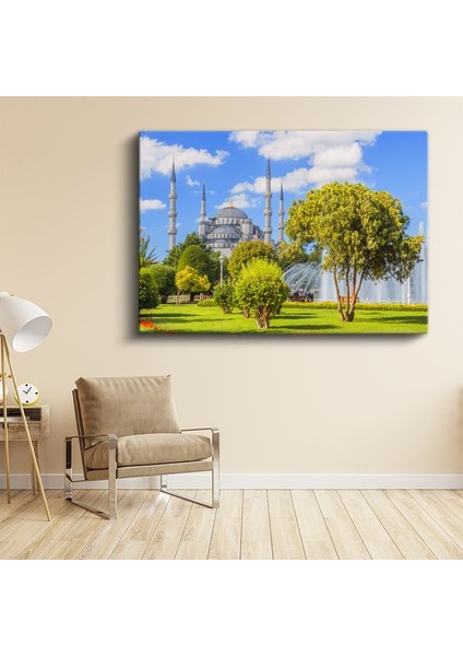 Sultanahmet Camii - Bahar Manzarası Kanvas Tablo