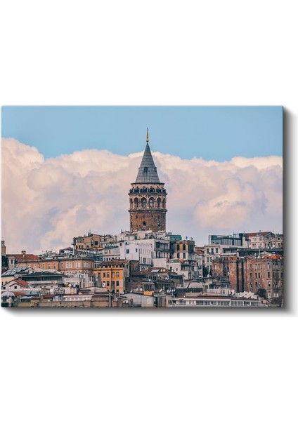 Galata Kulesi - Istanbul Siluetinde Tarihi Yapı Kanvas Tablo fiyatları