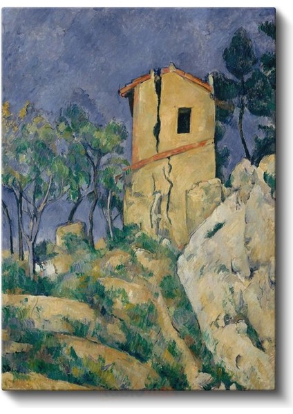Paul Cézanne - Sarı Ev ve Kayalıklar Kanvas Tablo fiyatları