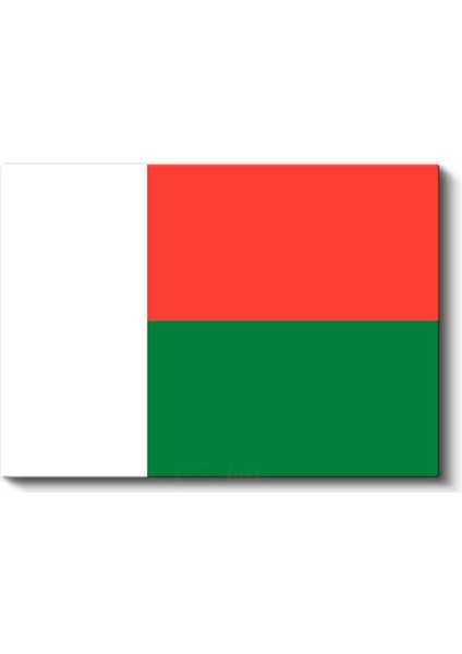 Madagaskar Bayrağı - Kanvas Tablo fiyatları