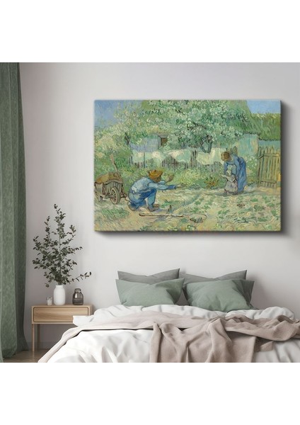 Vincent Van Gogh - Ilkbahar Bahçesi Kanvas Tablo
