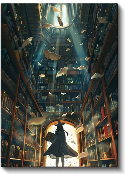 Kitapların Büyücüsü - Anime Tarzı Kanvas Tablo fiyatları