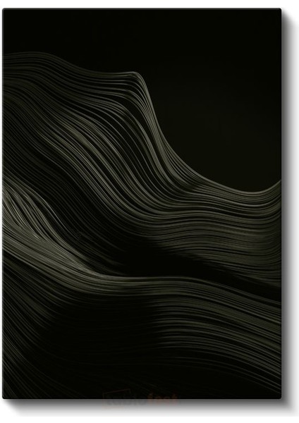 Gece Dalgaları - Ince Çizgilerle Oluşturulmuş Minimalist Kanvas Tablo fiyatları