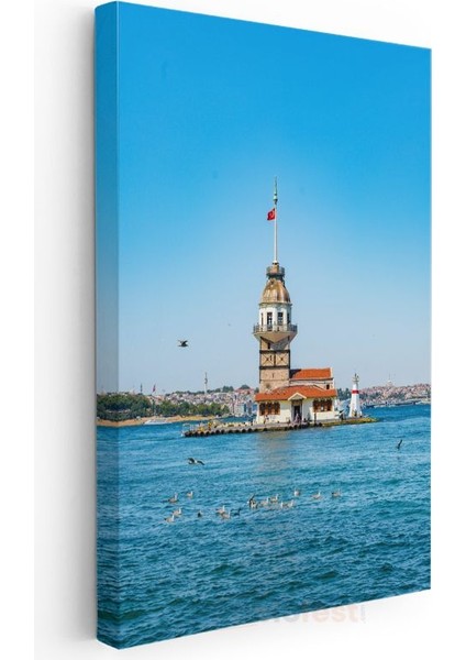 Kız Kulesi - Istanbul'un Masmavi Deniz Feneri Kanvas Tablo modelleri