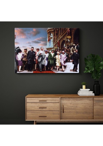 Atatürk ve Meclis Açılışı - Resmi Tören Kanvas Tablo