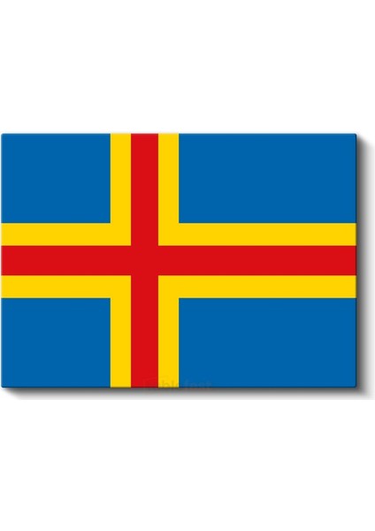 Åland Adaları Bayrağı - Kanvas Tablo fiyatları