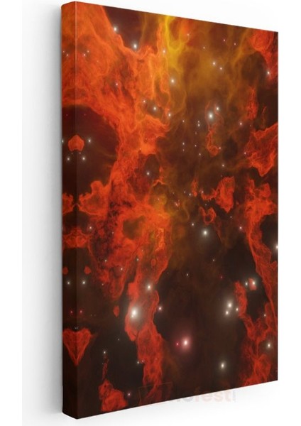 Kozmik Nebula - Kızıl Yıldız Tozları ve Uzayın Derinlikleri Kanvas Tablo modelleri