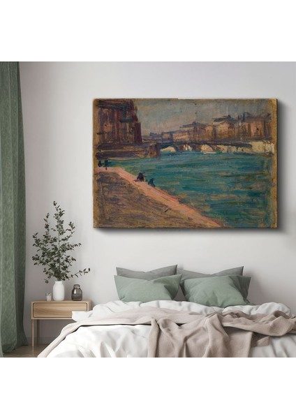 Claude Monet - Seine Nehri Üzerinde Köprü Kanvas Tablo