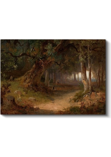 Thomas Moran - Orman Patikası Kanvas Tablo fiyatları