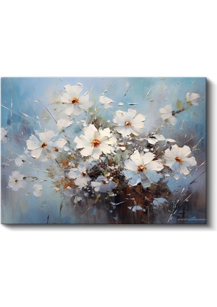 Kır Çiçekleri - Altın Işıklı Çayır Manzarası Kanvas Tablo fiyatları