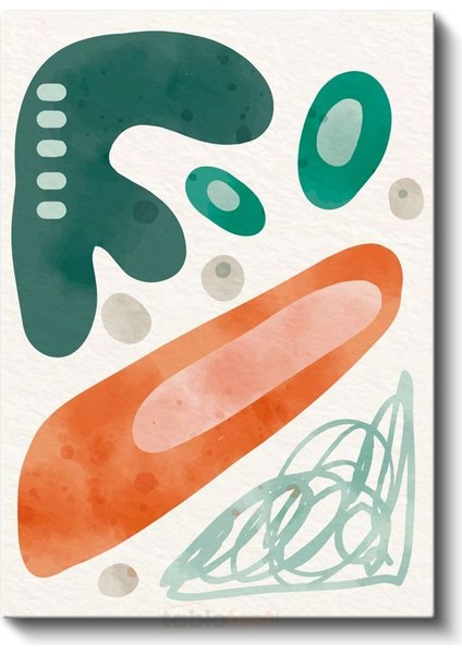 Organik Diyalog - Çizgisel Detaylı Soyut Kanvas Tablo fiyatları