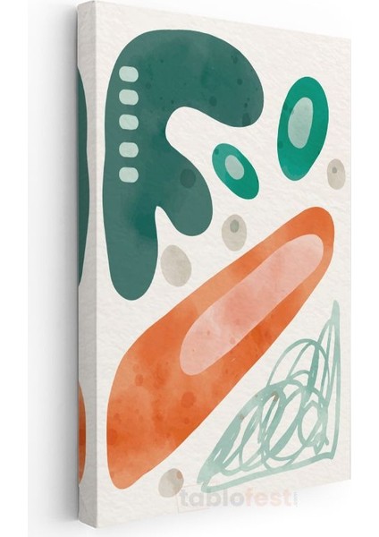 Organik Diyalog - Çizgisel Detaylı Soyut Kanvas Tablo modelleri