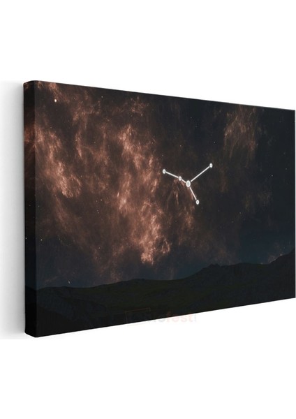 Yıldız Takımı - Gece Gökyüzünde Kozmik Bulutlar ve Yıldızlar Kanvas Tablo modelleri