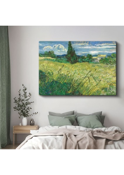 Vincent Van Gogh - Servi Ağacı ve Buğday Tarlası Kanvas Tablo