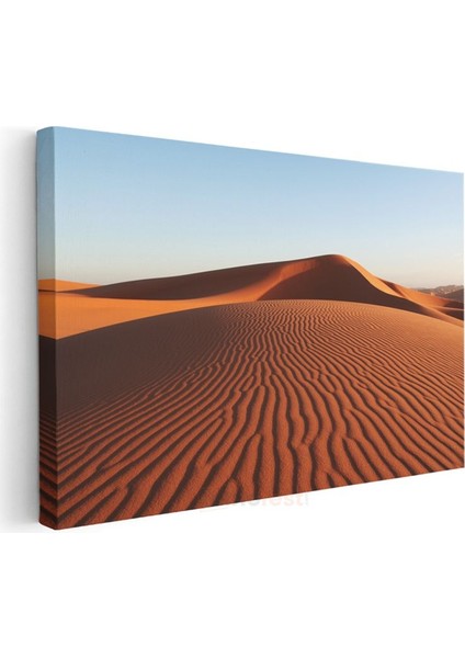 Çöl Kumları - Gün Batımında Kızıla Bürünen Kum Tepeleri Kanvas Tablo modelleri