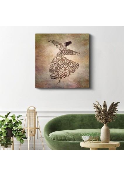 Semazen Hat Sanatı - Mevlana'nın Aşk ve Teslimiyet Dansı Kanvas Tablo