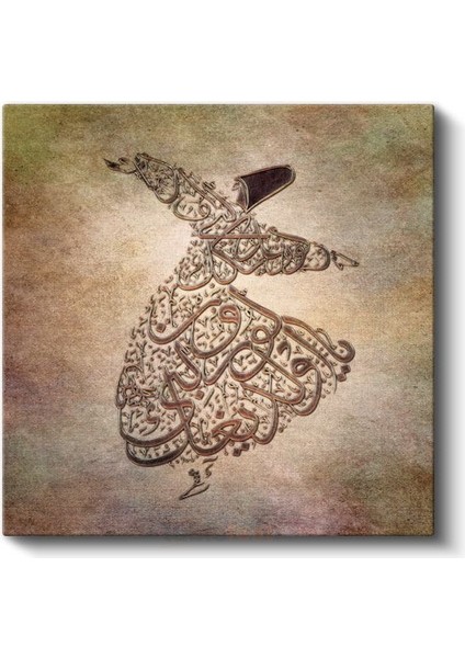 Semazen Hat Sanatı - Mevlana'nın Aşk ve Teslimiyet Dansı Kanvas Tablo fiyatları