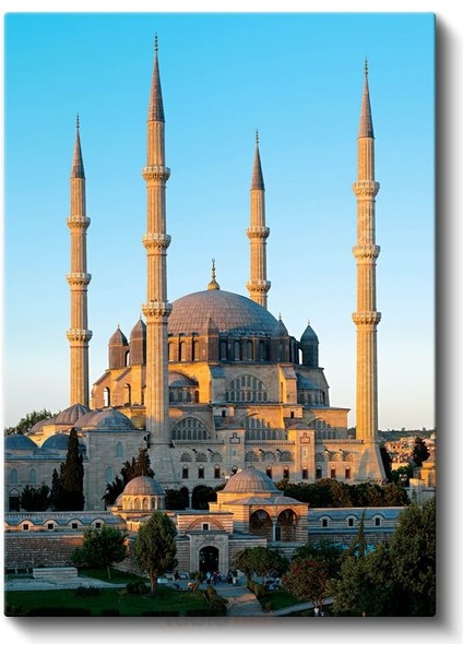 Selimiye Camii - Altın Işıkta Dört Minare Kanvas Tablo fiyatları