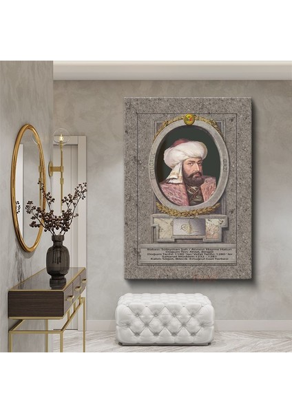 Osmanlı Padişahları - Ertuğrul Gazi Kanvas Tablo