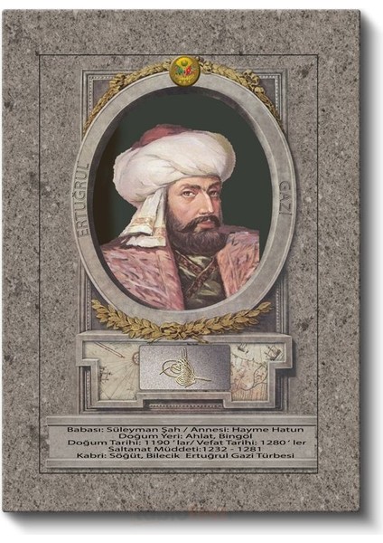 Osmanlı Padişahları - Ertuğrul Gazi Kanvas Tablo fiyatları