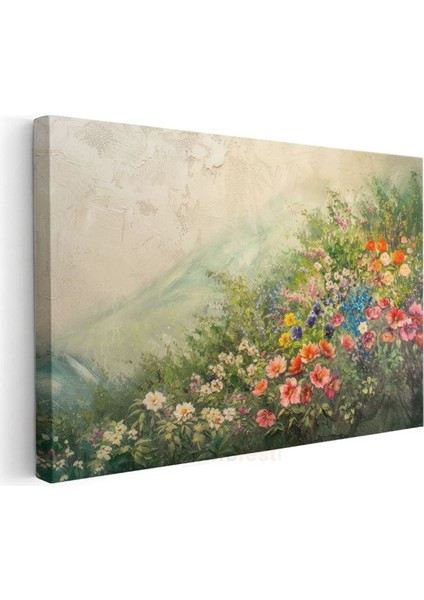 Kiraz Çiçekleri - Sulu Boya Efektli Bahar Dalları Kanvas Tablo modelleri