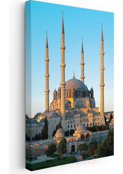 Selimiye Camii - Altın Işıkta Dört Minare Kanvas Tablo modelleri