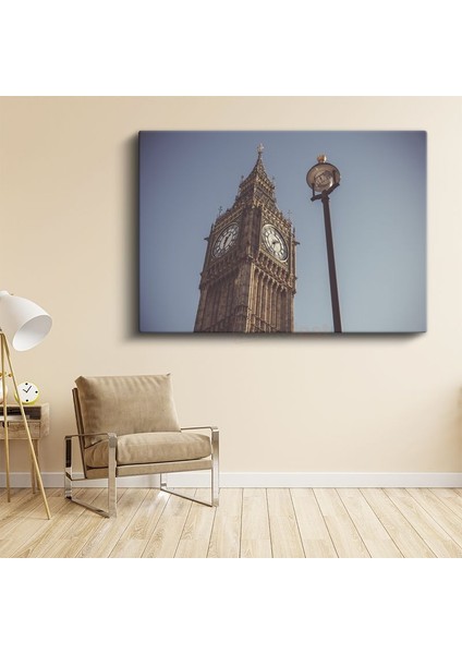 Big Ben Kulesi - Ikonik Londra Silueti Kanvas Tablo