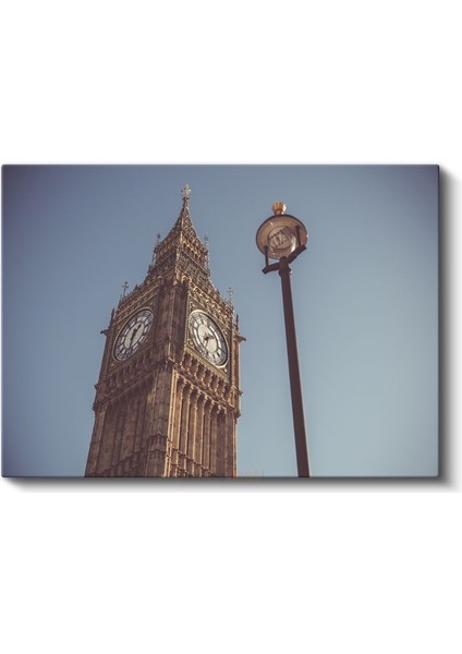 Big Ben Kulesi - Ikonik Londra Silueti Kanvas Tablo fiyatları
