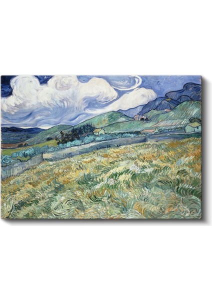 Vincent Van Gogh - Saint-Rémy Arkasındaki Dağ Manzarası Kanvas Tablo fiyatları