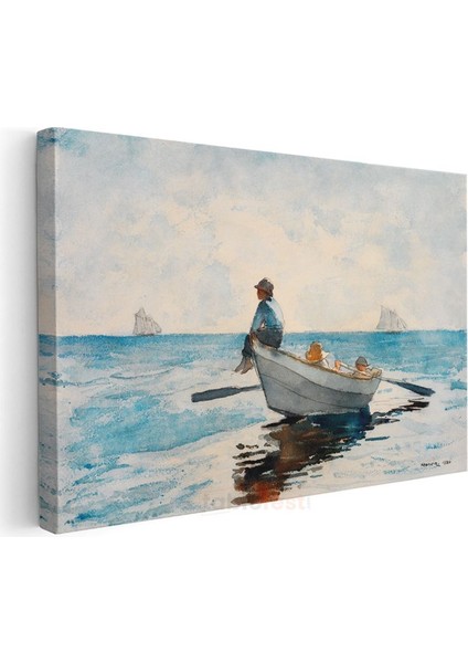 Winslow Homer - Denizde Balıkçı Kanvas Tablo modelleri